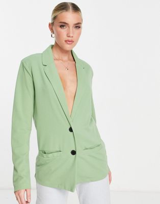 JDY relaxed blazer in green - ASOS Price Checker