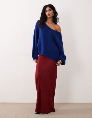 Jdy Reversible Pullover Knit Sweater In Blue