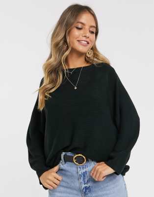 crew neck ribbed jumper