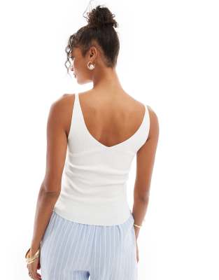 Jdy Ribbed Tank Top In White