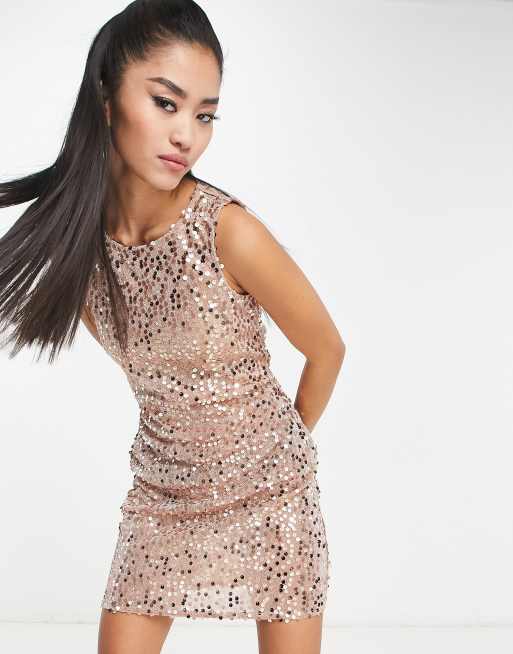 Robe discount sequin doré