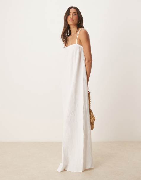 JDY - Robe longue sans manches en gaze - Blanc - view 1