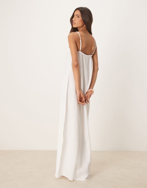 JDY - Robe longue sans manches en gaze - Blanc, 2 de 4