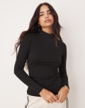 [JDY] JDY roll neck top in black XS BLACK