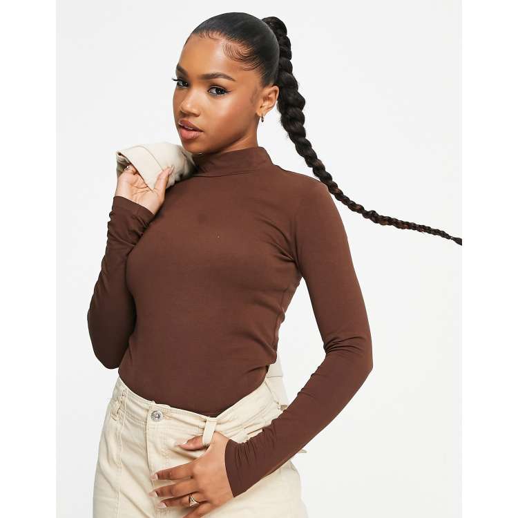 Chocolate turtle neck sale