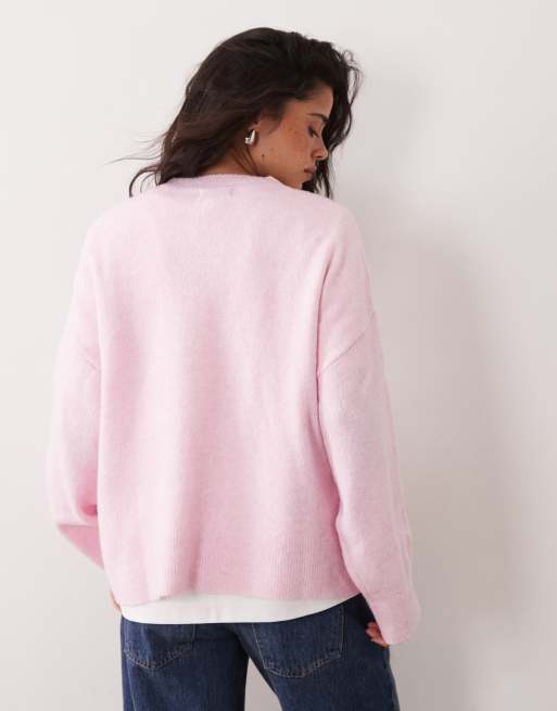 JDY – Różowy sweter z obniżoną linią ramion, 4 z 4