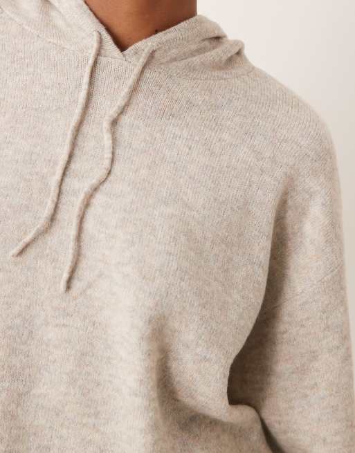JDY - Ruimvallende gebreide hoodie in crème, deel van co-ord set, 3 van 4