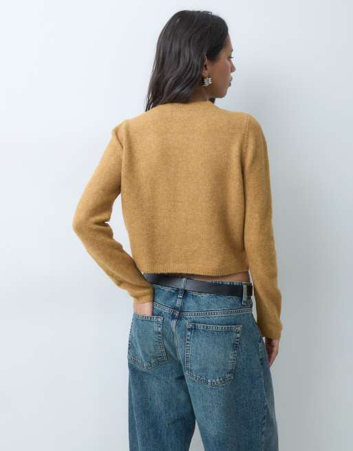 JDY Rundhals-Cardigan in Mittelbraun, 5 von 5