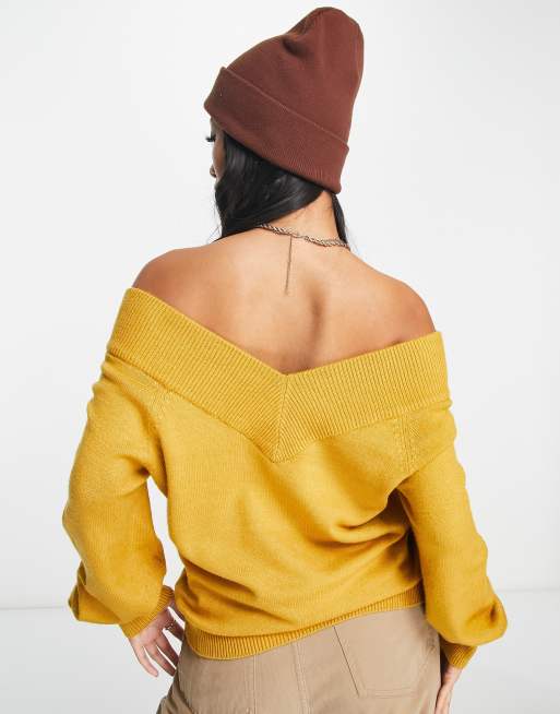 Fine knit off the shoulder jumper sale