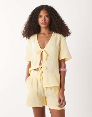 Short d'ensemble en gaze - Beurre-Jaune XS