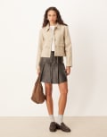 [JDY] JDY short smart jacket in beige-Neutral XS STONE