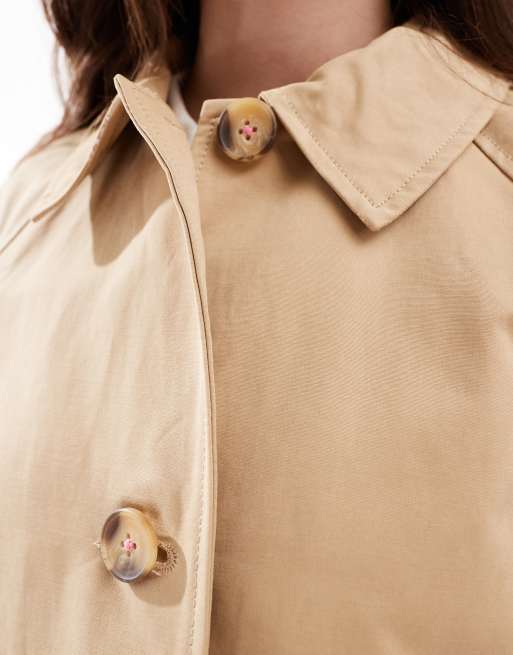JDY short trench coat in beige, 3 of 4