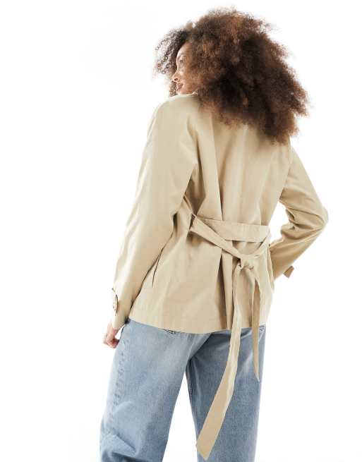 Short trench jacket on sale