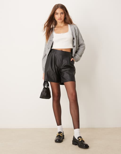 JDY - Short van imitatieleer in zwart, 4 van 5