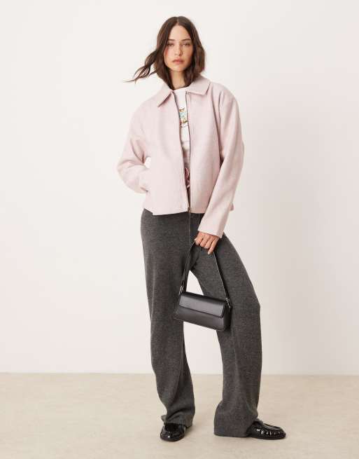 Light pink short jacket hotsell