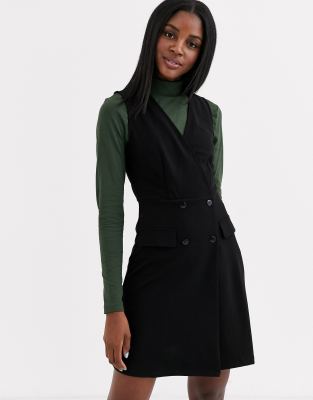 pinafore wrap dress