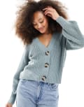 [JDY] JDY slouchy long sleeve cardigan in sage-Green S Light green