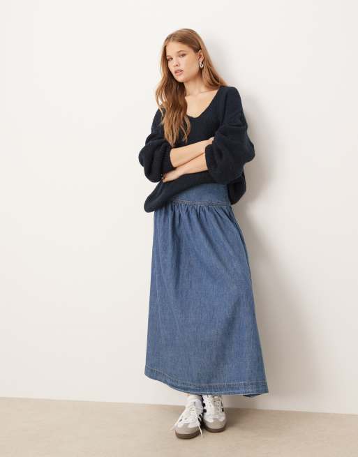 JDY slouchy oversized jumper in navy