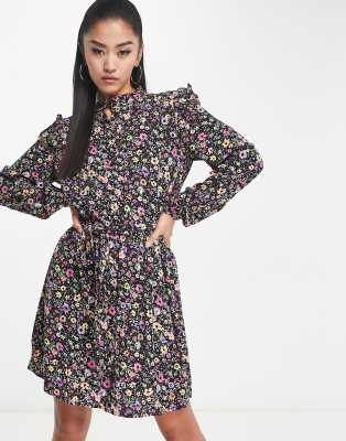 JDY sofia floral belted dress