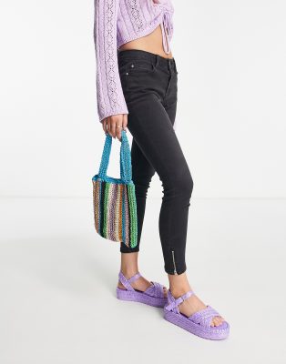 JDY JDY sonja high rise skinny jean in black denim