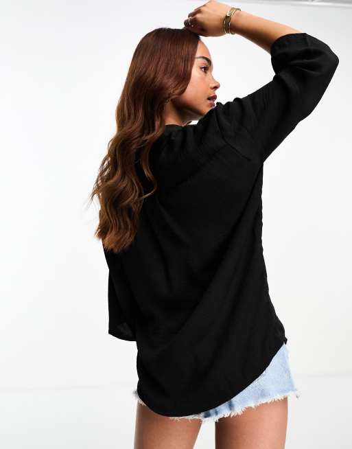 JDY - Sort oversized skjorte, 4 af 4