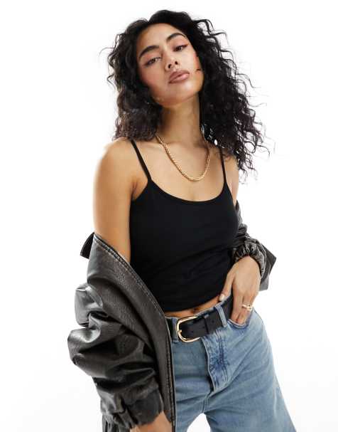 JDY - Sort tanktop med stropper - view 1