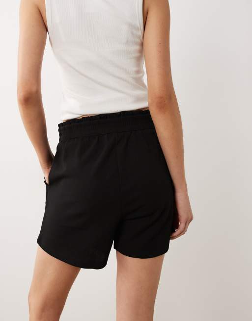JDY - Sorte skræddersyede shorts med paperbag-waist, 4 af 5