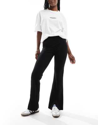 Jdy Split Hem Flared Pants In Black