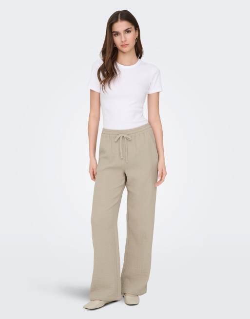 JDY Spodnie z szerokimi nogawkami w kolorze oxford tan, 3 z 7