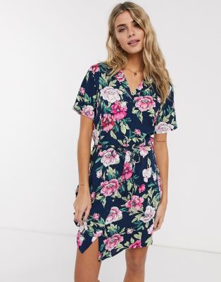 jdy ditsy floral shirt dress