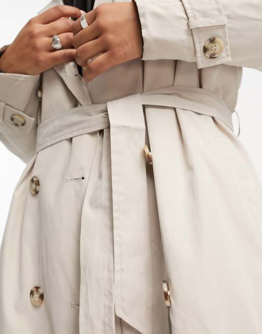 JDY – Stengrå trenchcoat i oversize-modell, 3 av 4