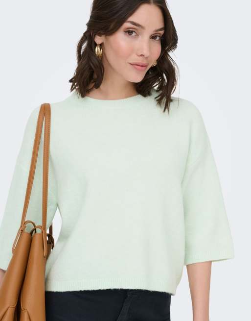 JDY stickad pullover i morgondimma, 5 av 7