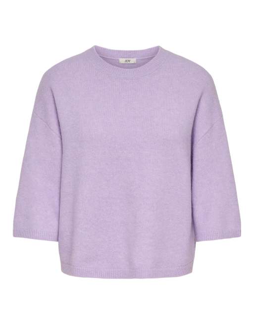 JDY stickad pullover i pastellila, 6 av 7