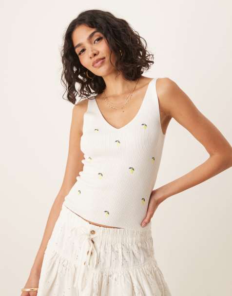 JDY – Stickat linne med broderade citroner - view 1