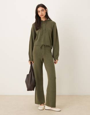 JDY - Strickhose in Khaki, Kombiteil-Grün