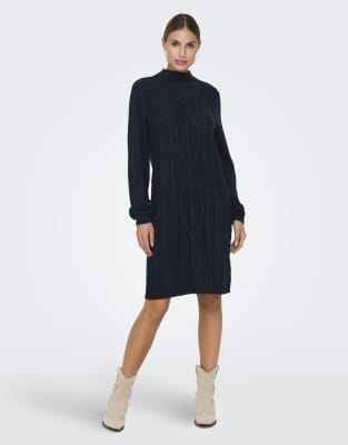 JDY - Strickkleid in Sky Captain-Grau