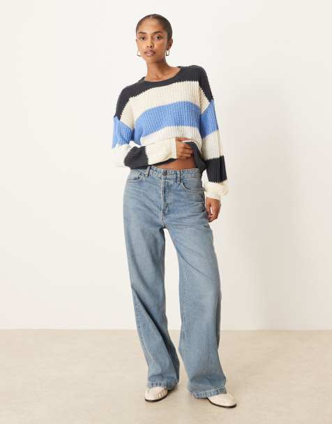 Shyx Pullover Pull&bear Carmen Ausschnitt Pullover Weiße