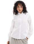 JDY string shirt in bright white