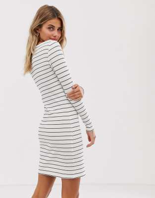 striped jersey dress