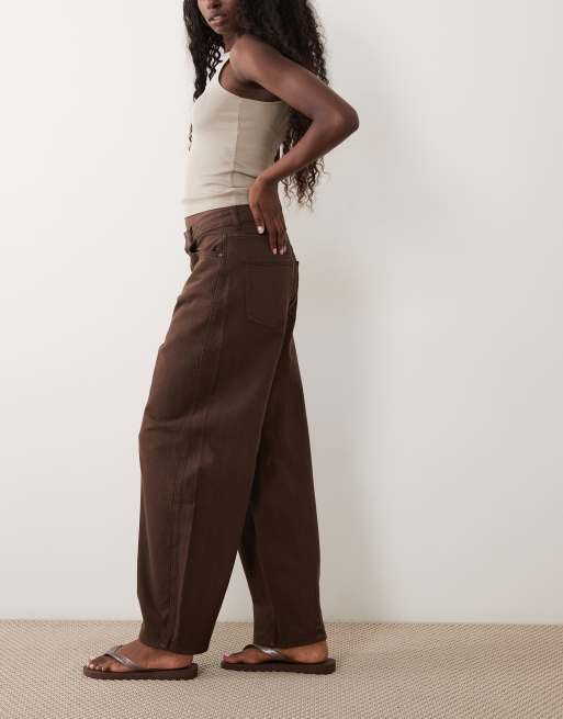 JDY Susie Barrel-Jeans in Schokobraun, 2 von 5