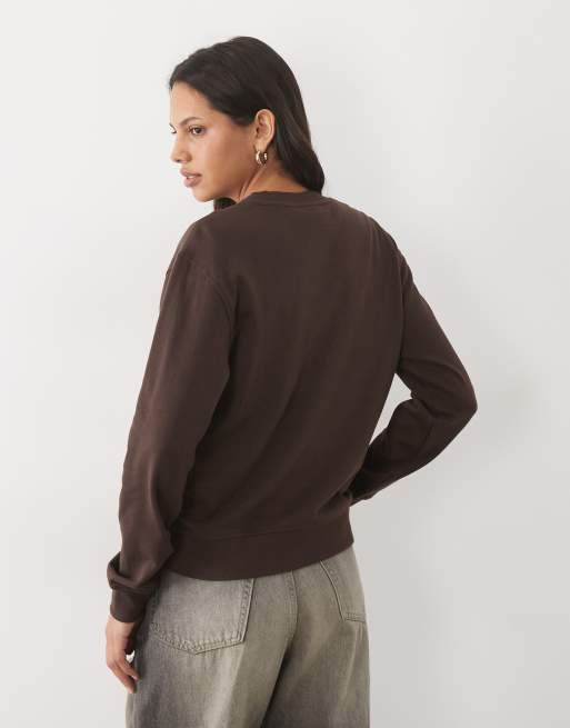 JDY sweatshirt co-ord in brown, 2 of 4