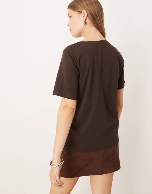 JDY T-shirt in dark brown, 3 of 4