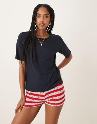 JDY - T-Shirt in Marineblau