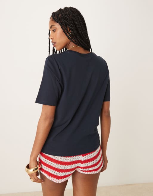 JDY t-shirt in navy, 3 of 4