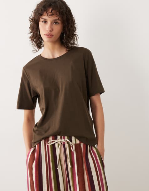 JDY – T-shirt w kolorze ciemnego czekoladowego brązu - view 1