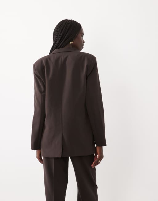 JDY tailored blazer set in brown, 4 of 4