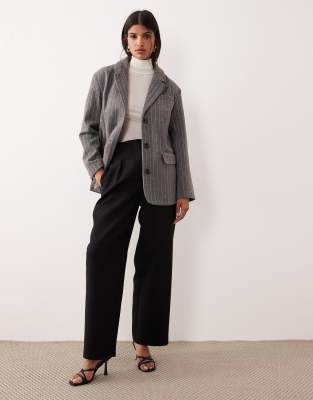 Jdy Tailored Blazer With Wool In Gray