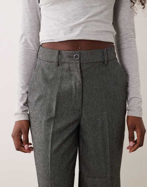 JDY tailored high waist straight leg trousers in dark grey, 3 of 5