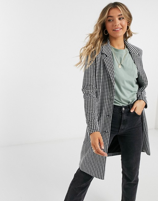 JDY tailored jacket in mono check