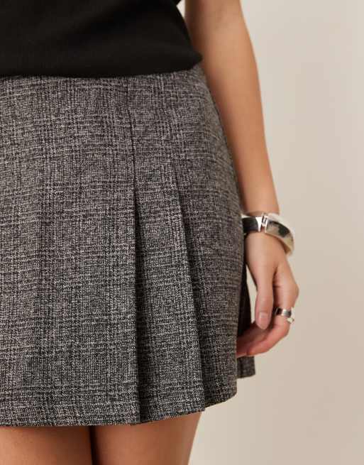 JDY tailored mini skirt in grey check, 5 of 5